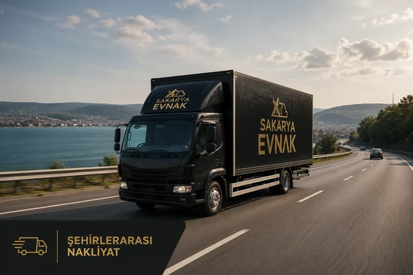 Şehirler arası nakliyat — Sakarya Evnak kamyonu Sakarya çıkışında otoyolda